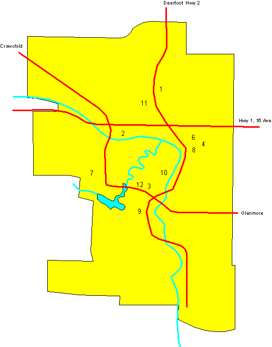 Calgary Bowling Map