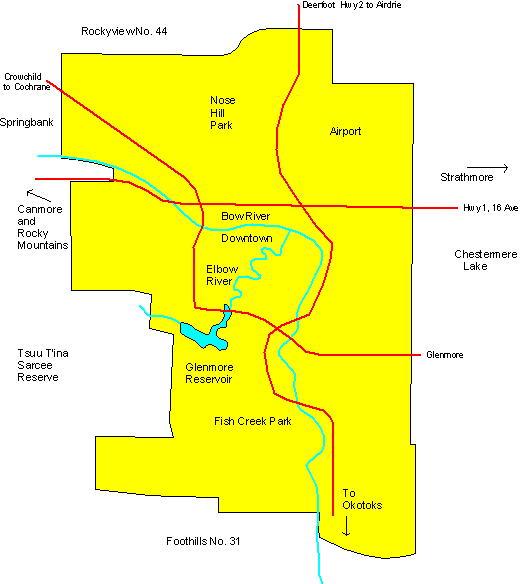 Calgary Casinos Map