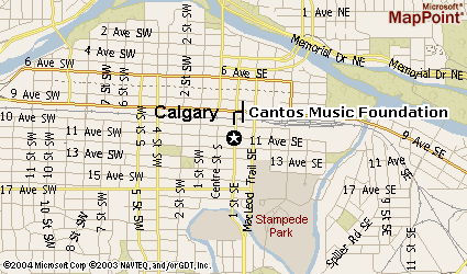 Map to Cantos Music Foundation