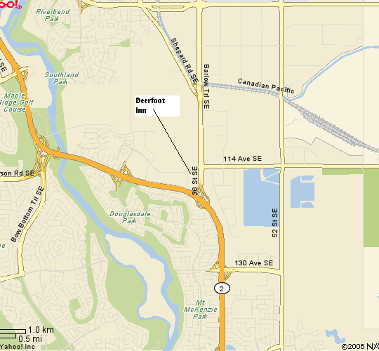 Deerfoot Inn and Casino map