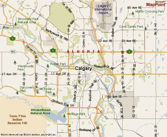Map Blast Calgary MSN map