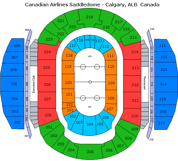 Saddledome Seating Plan