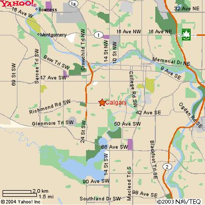 Yahoo Maps Calgary
